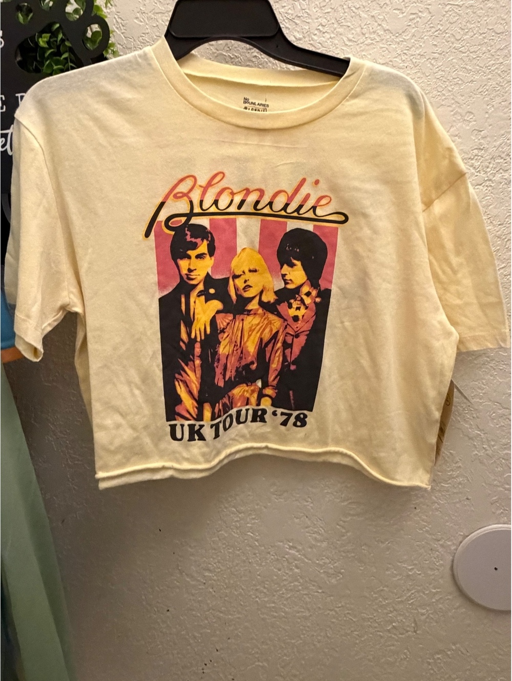 NWT No Boundaries Blondie UK Tour ’78 Boxy Crop Graphic Tee Small
